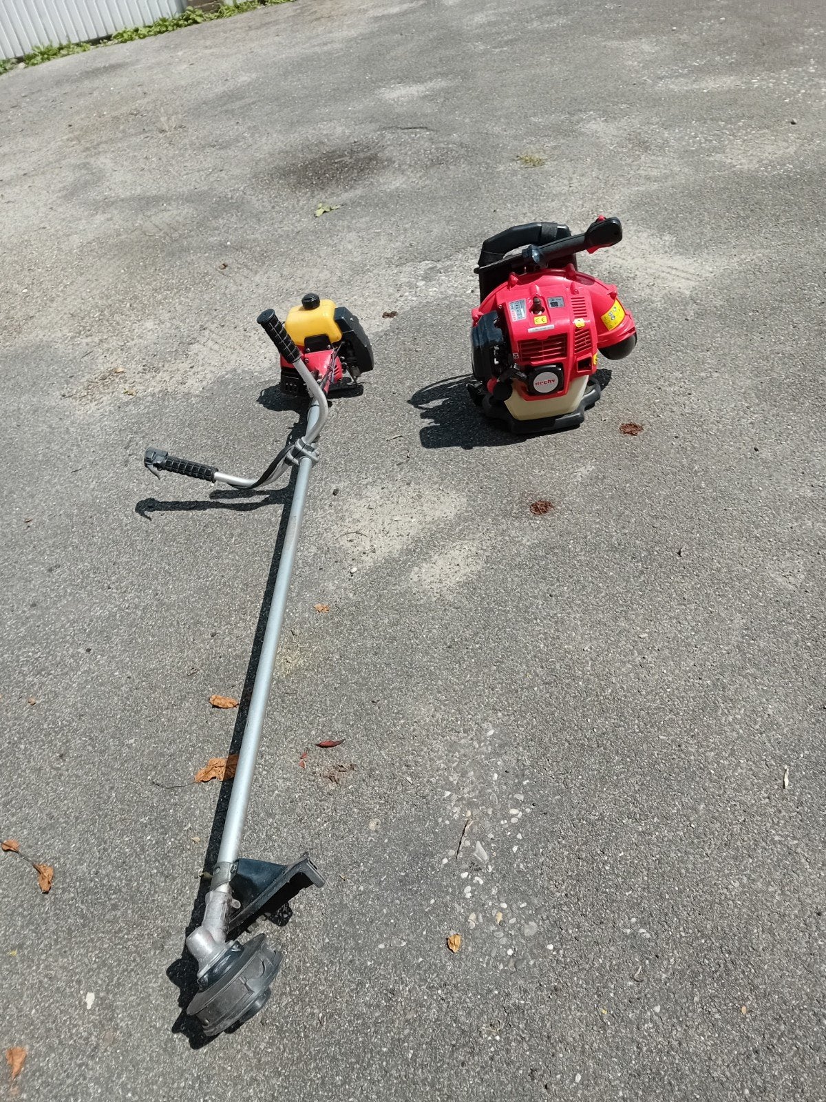 Bosmaaier  + bladblazer samen €37,00, Tuin en Terras, Bosmaaiers, Ophalen of Verzenden, Gebruikt, Benzine