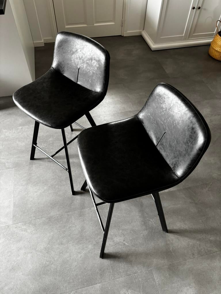 Barkrukken, Huis en Inrichting, Stoelen, Ophalen, Gebruikt, Twee, Leer