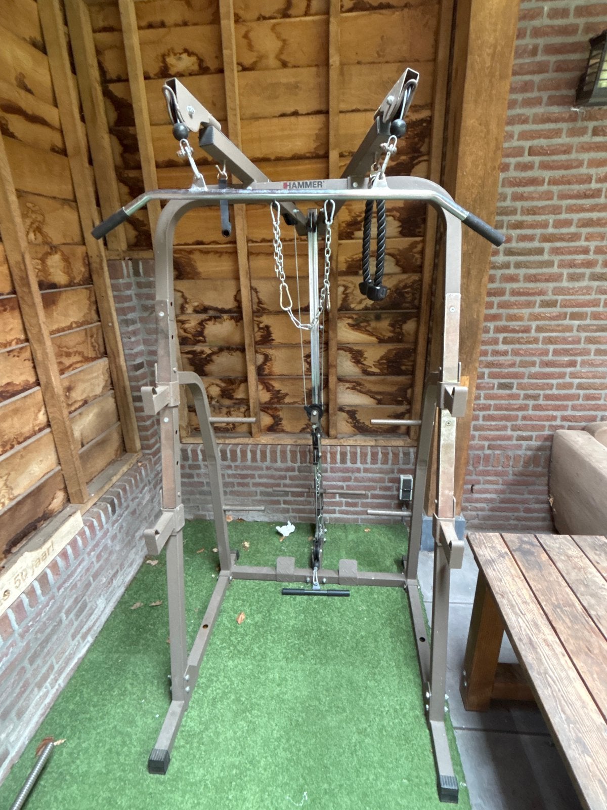 Hammer Krachtstation / Power Rack met High & Low Pulley, Ophalen, Benen, Krachtstation, Zo goed als nieuw
