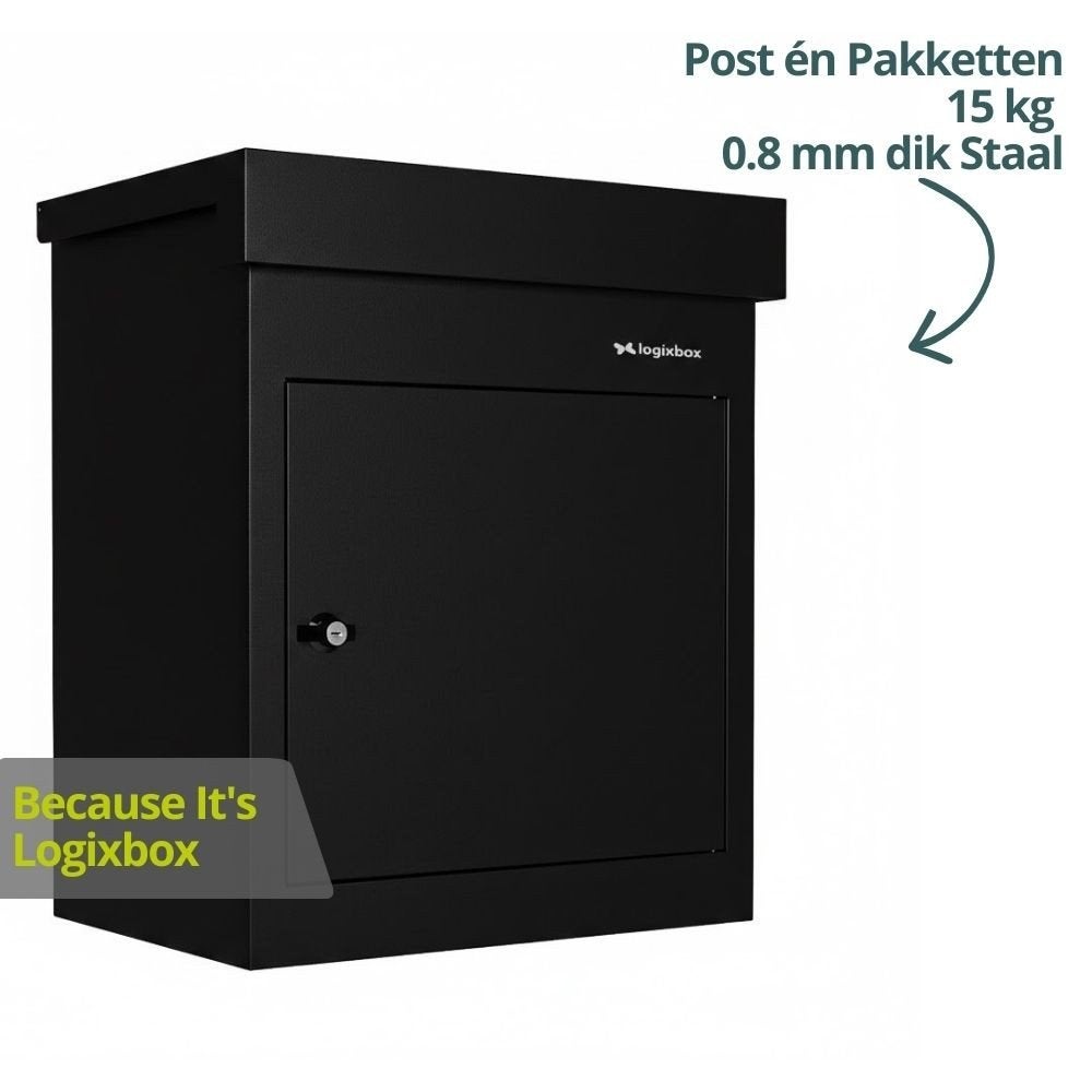 Wand Brievenbus voor Pakketten – Logixbox Multibox, Tuin en Terras, Staal, Nieuw, Ophalen of Verzenden, Wandbrievenbus