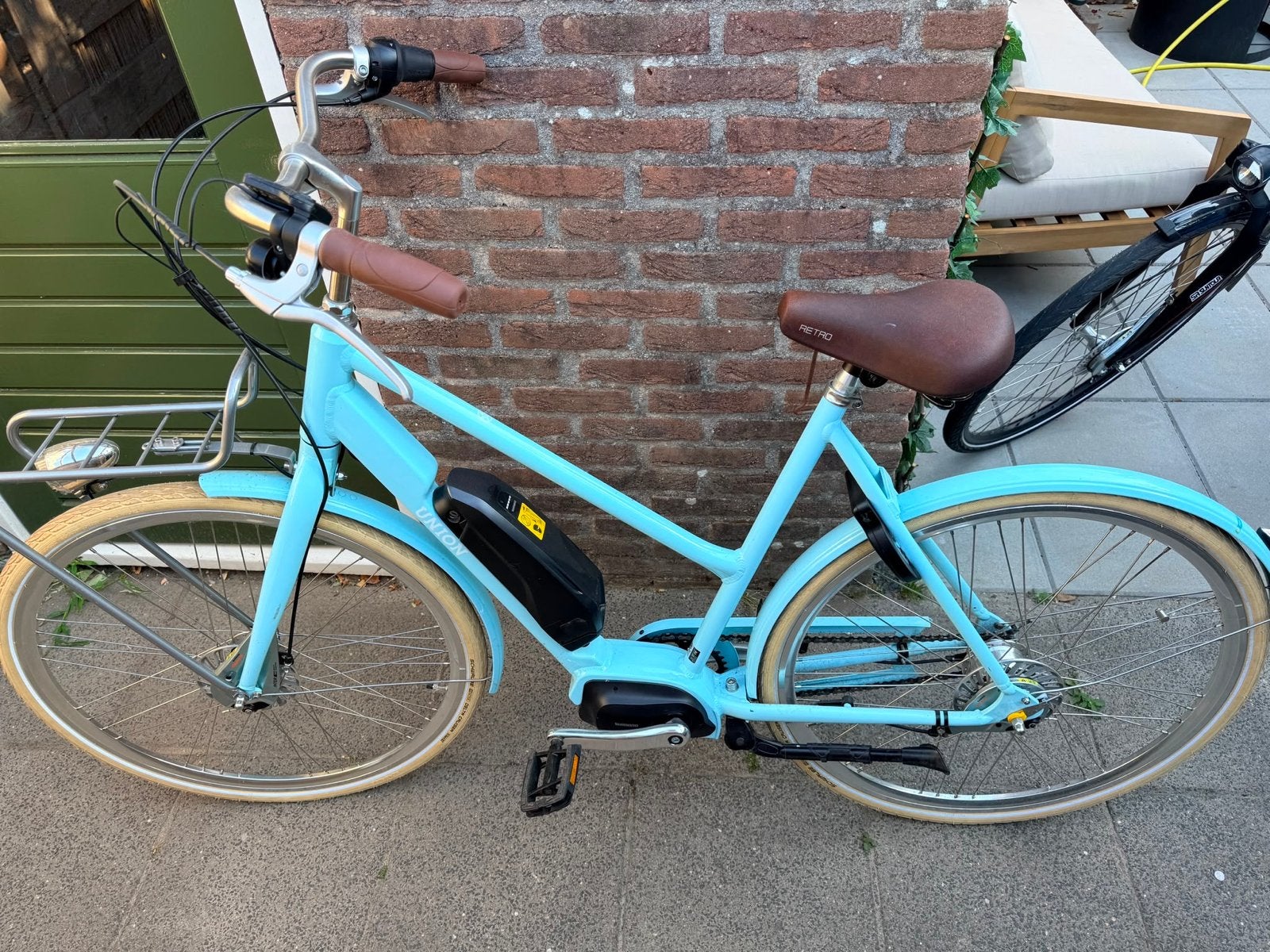 Elektrische Union retro fiets+lader, lichte beschadigingen, Gebruikt, 51 tot 55 cm, 30 tot 50 km per accu, Ophalen