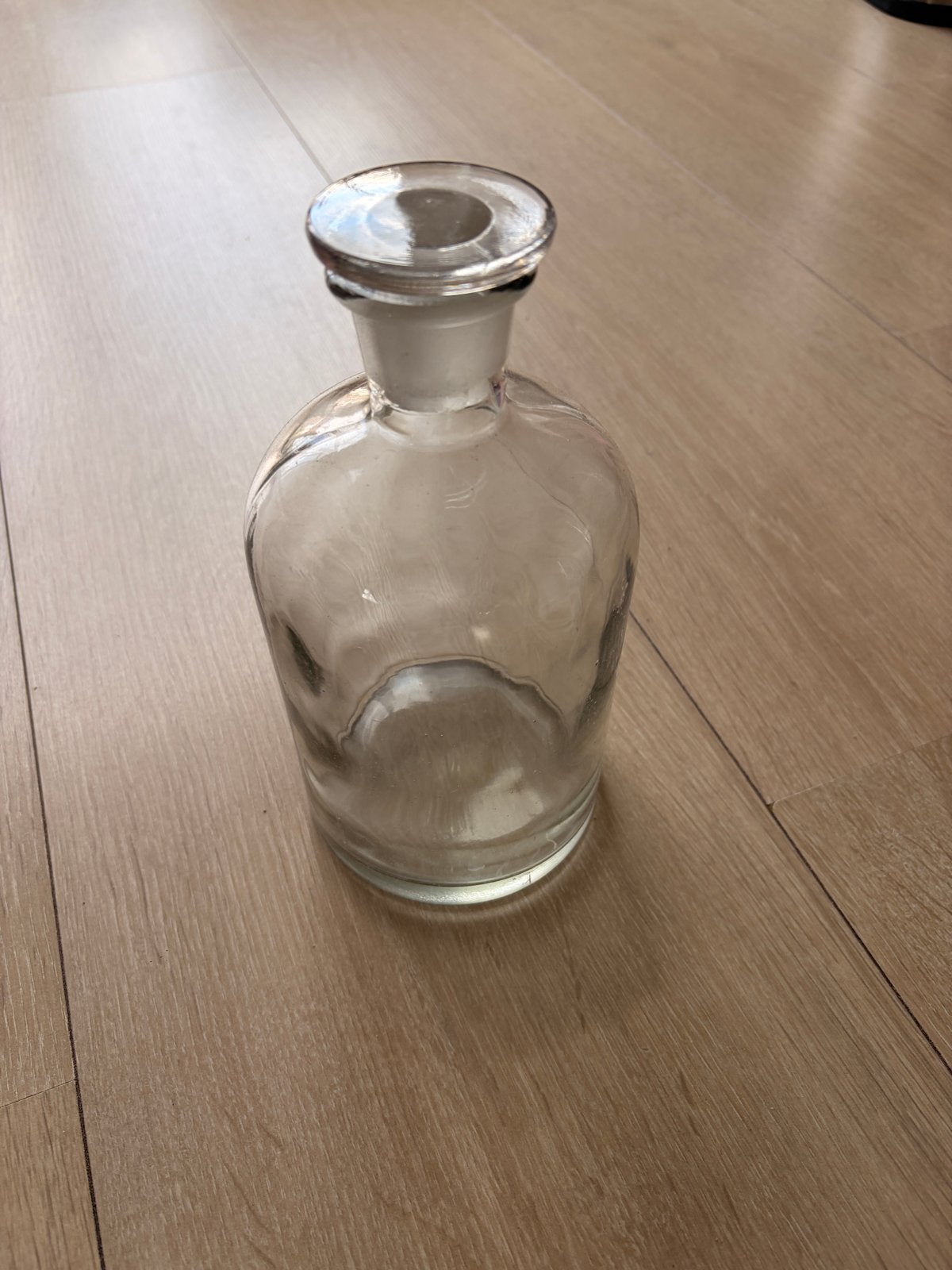 Glazen apothekersfles met stop, Antiek en Kunst, Ophalen