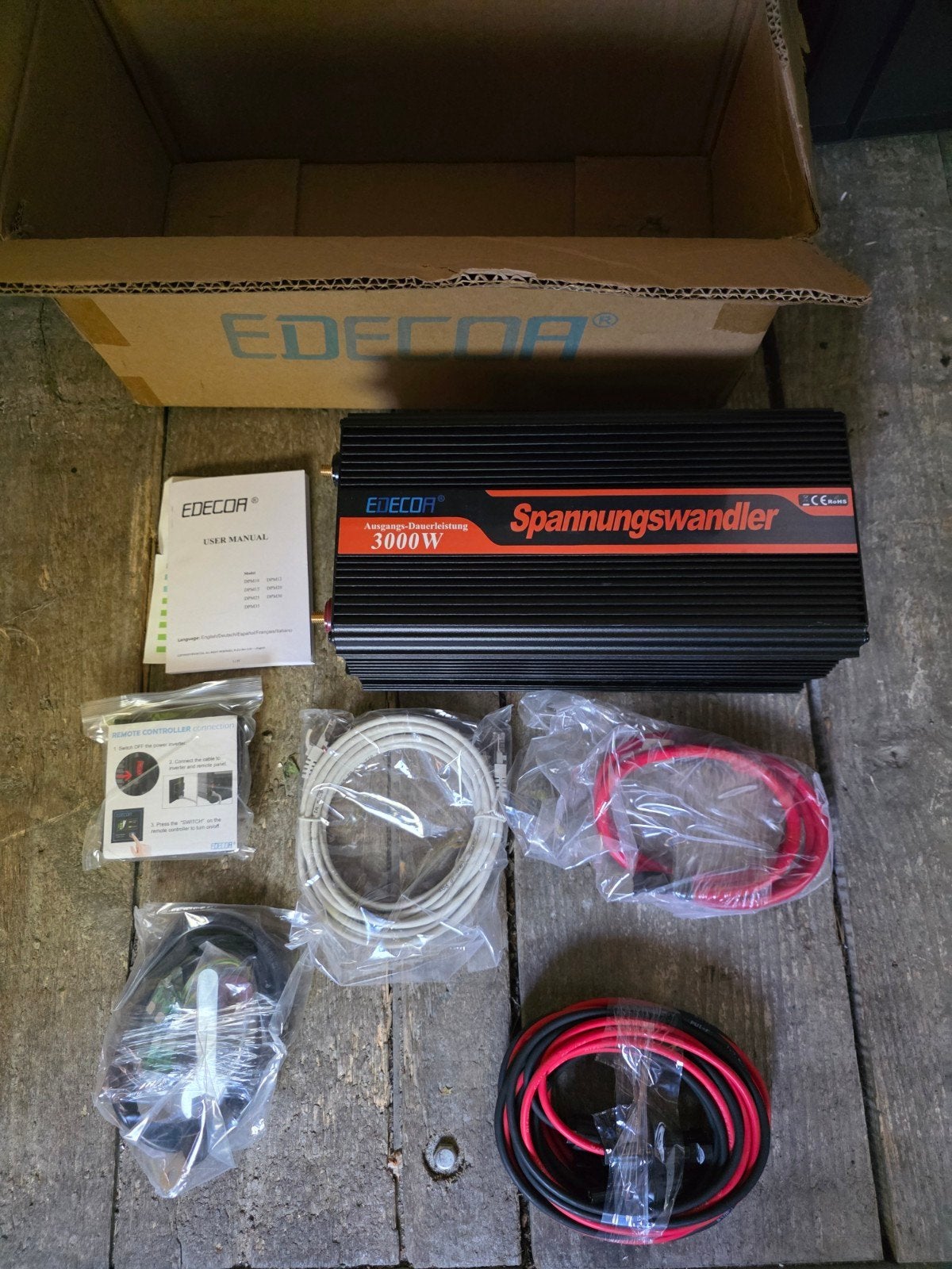 12 V - 230 V omvormer 3000W - Nieuw in doos, Ophalen of Verzenden
