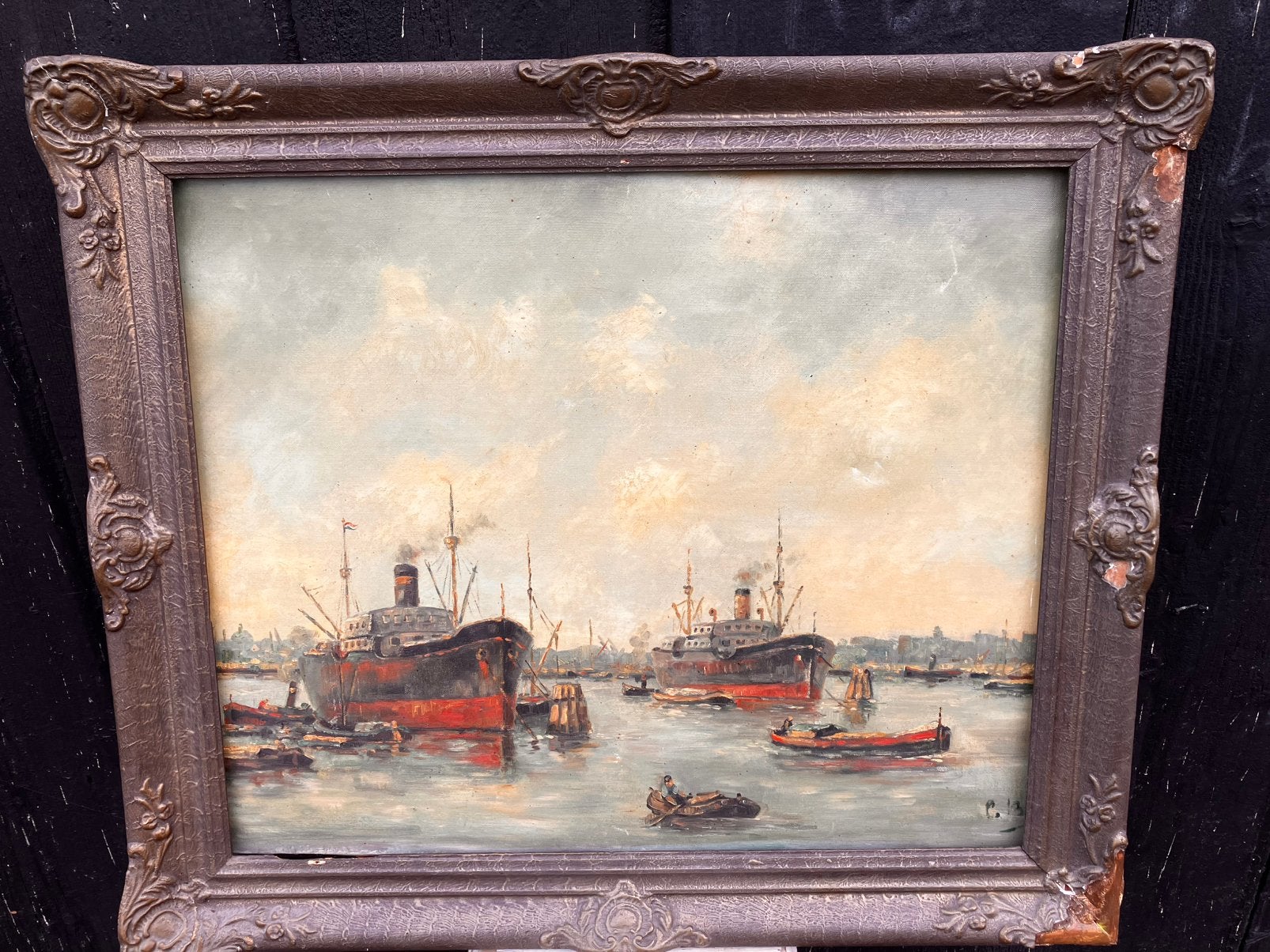 Fraai havengezicht, Antiek en Kunst, Ophalen of Verzenden