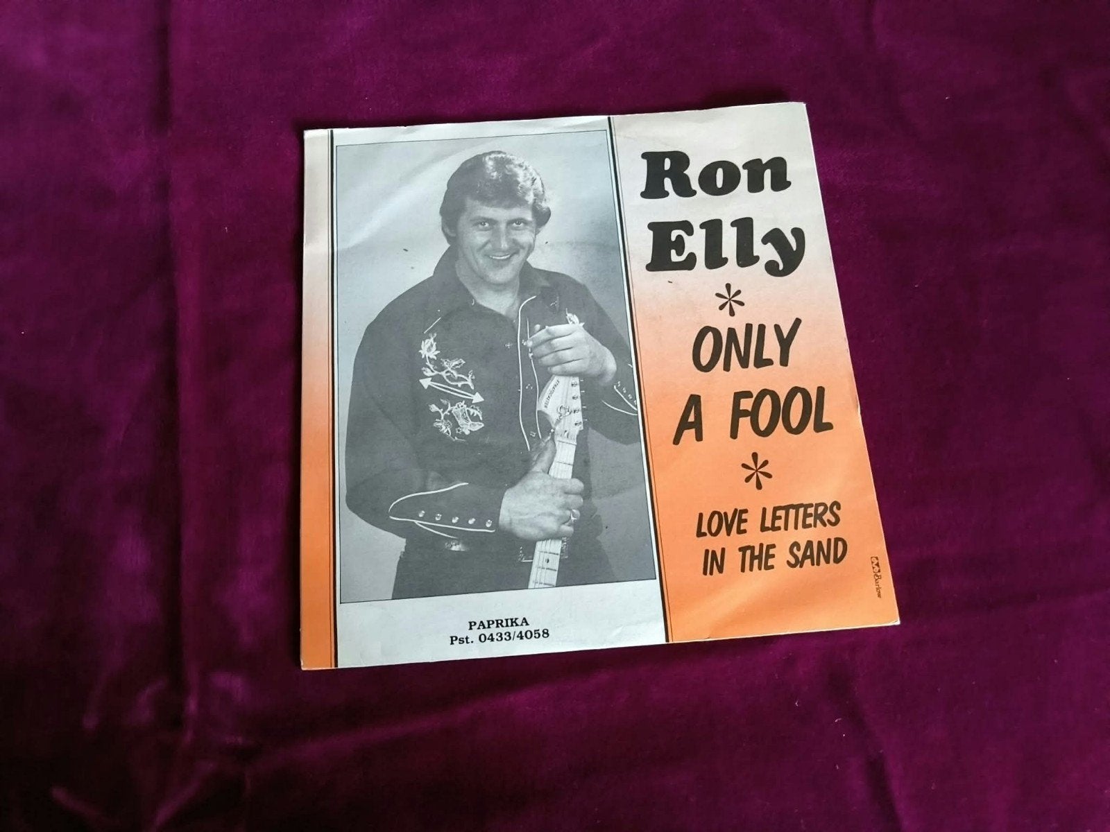 Ron Elly - Only A Fool / Love Letters In The Sand (Single), Cd's en Dvd's, Ophalen of Verzenden, Gebruikt, Schlager
