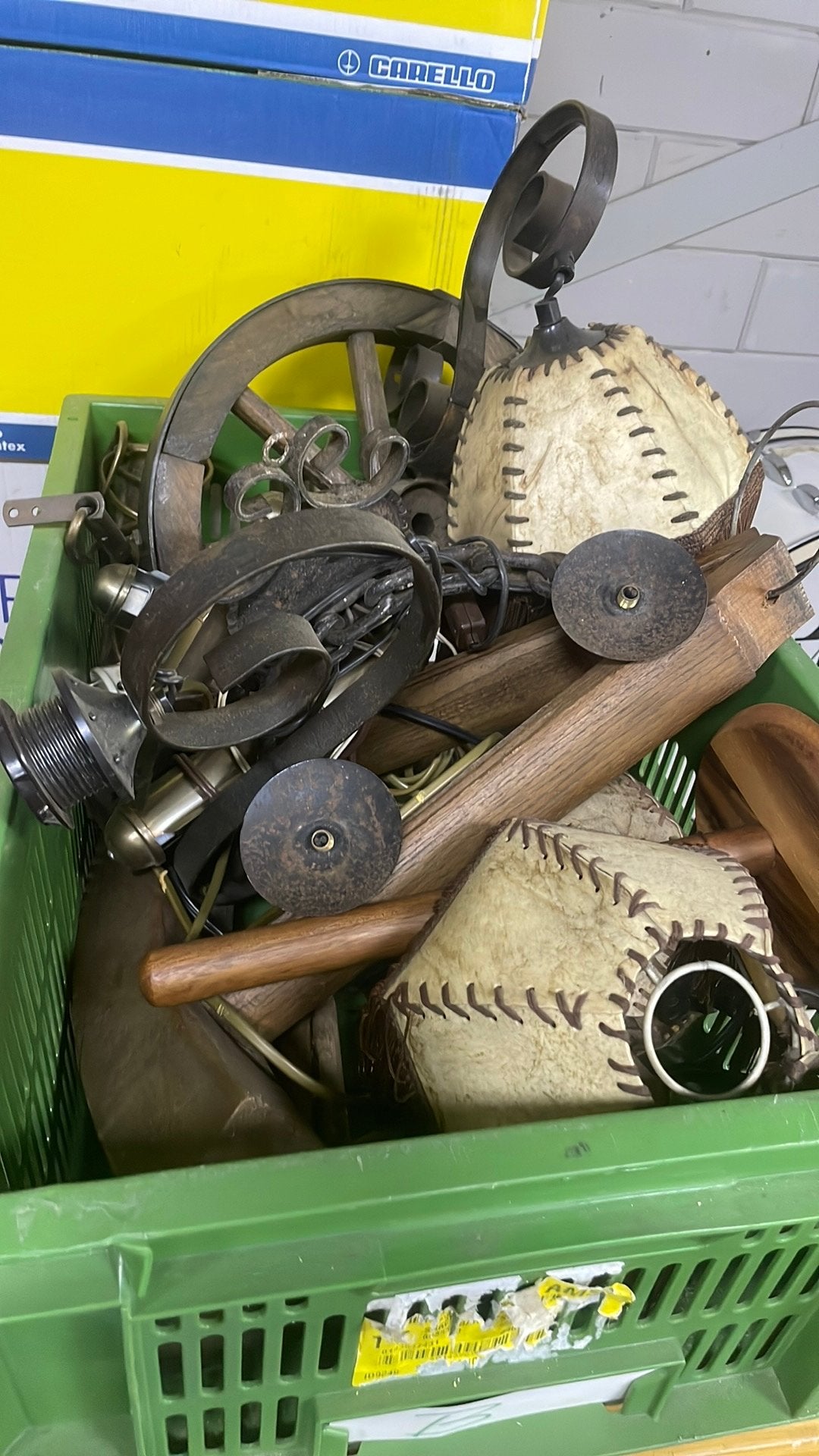 Krat vol vintage lampen 10,-, Auto, Groter dan 1:32, Zo goed als nieuw, Ophalen