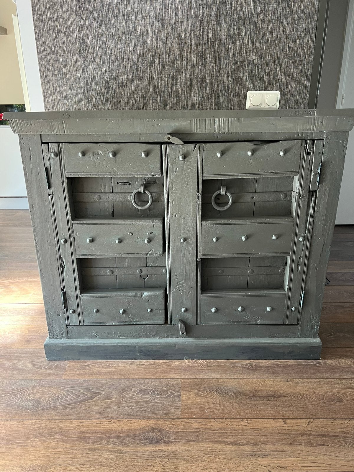 Kast / dressoir India teak, bohemian, Ophalen, India / bohemian, 100 tot 150 cm, Teakhout