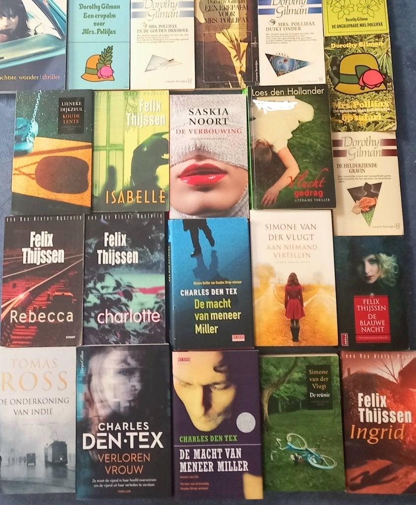 20x Charles den Tex, Felix Thijssen, Dorothy Gilman,enz, Boeken, Thrillers, Ophalen of Verzenden, Zo goed als nieuw