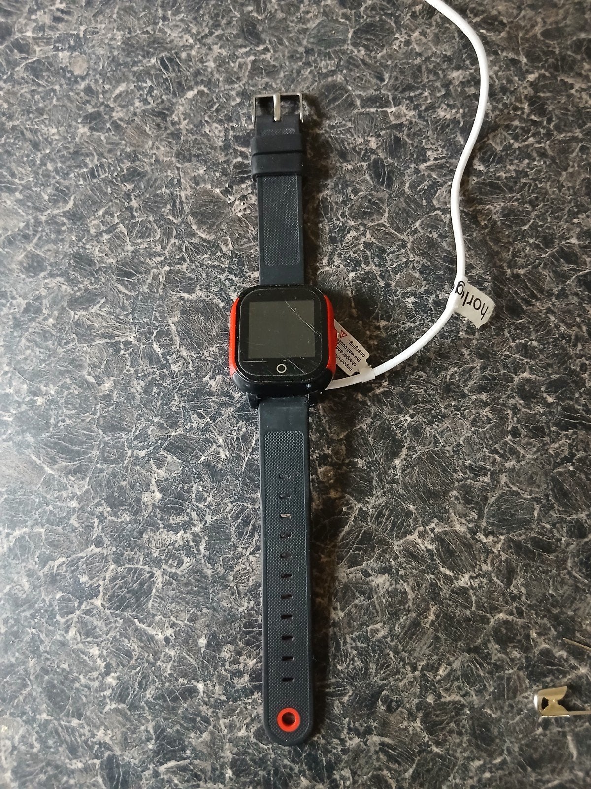 One Track Smartwatch - Zwart/Rood, Ophalen of Verzenden, Gebruikt, Zwart, One Track