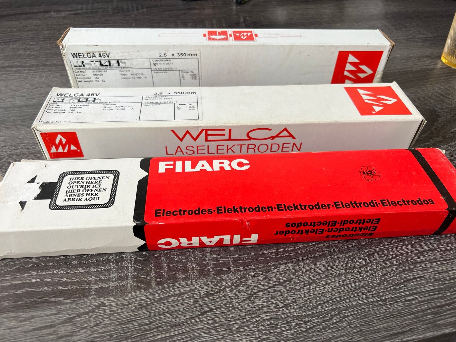 Laselektroden - 3 pakken (Welca 46V en Filarc), Ophalen, Nieuw, Minder dan 150 ampère, Elektroden