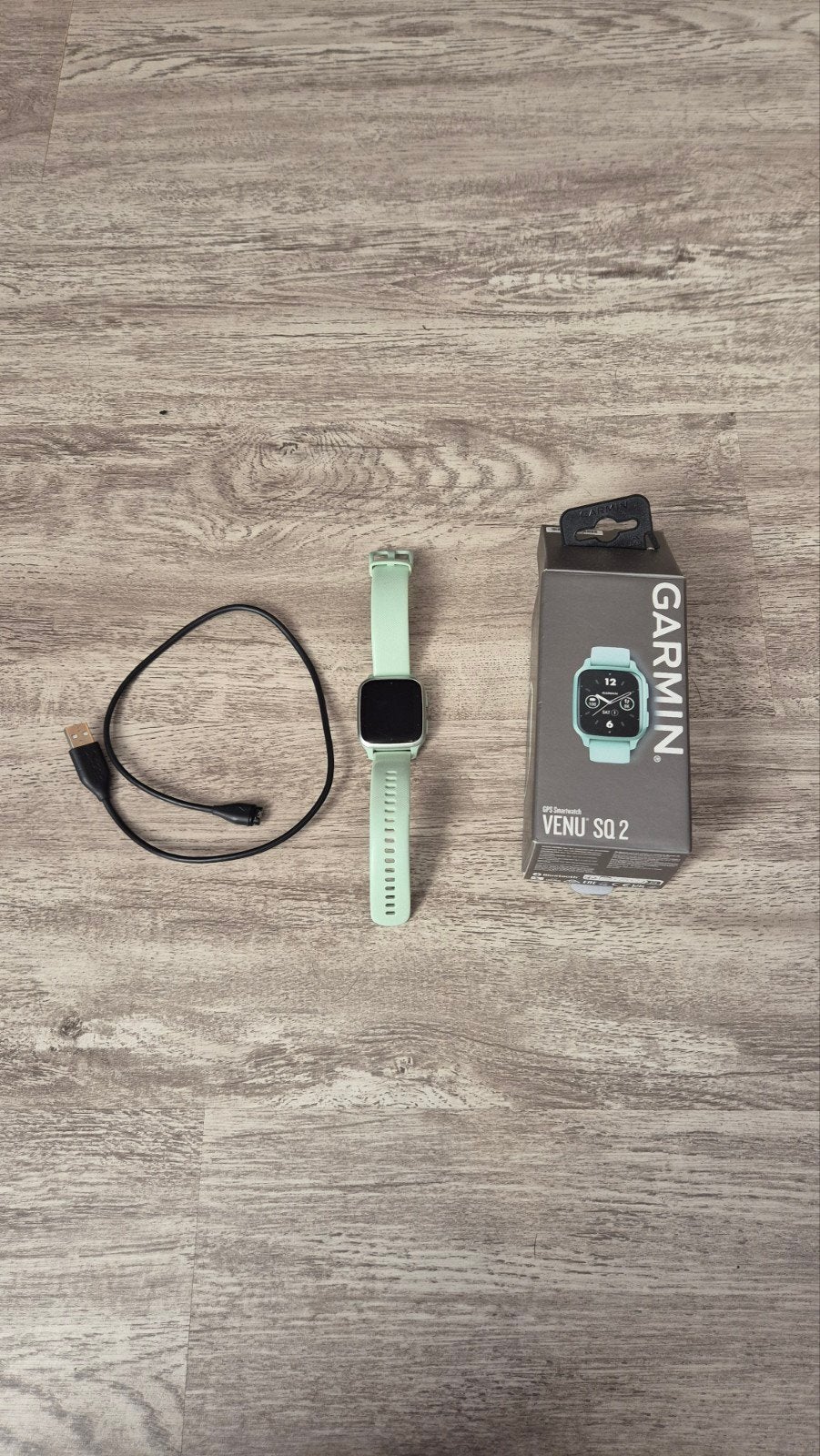 Garmin Venu Sq 2 Smartwatch - Mintgroen, Garmin, Ophalen of Verzenden, Zo goed als nieuw, Stappen