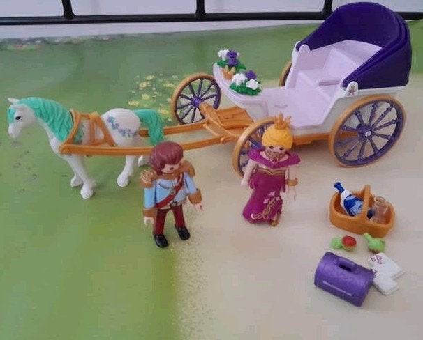 Playmobil Princess koninklijke koets met paard, Ophalen of Verzenden, Zo goed als nieuw, Princess, Voertuig
