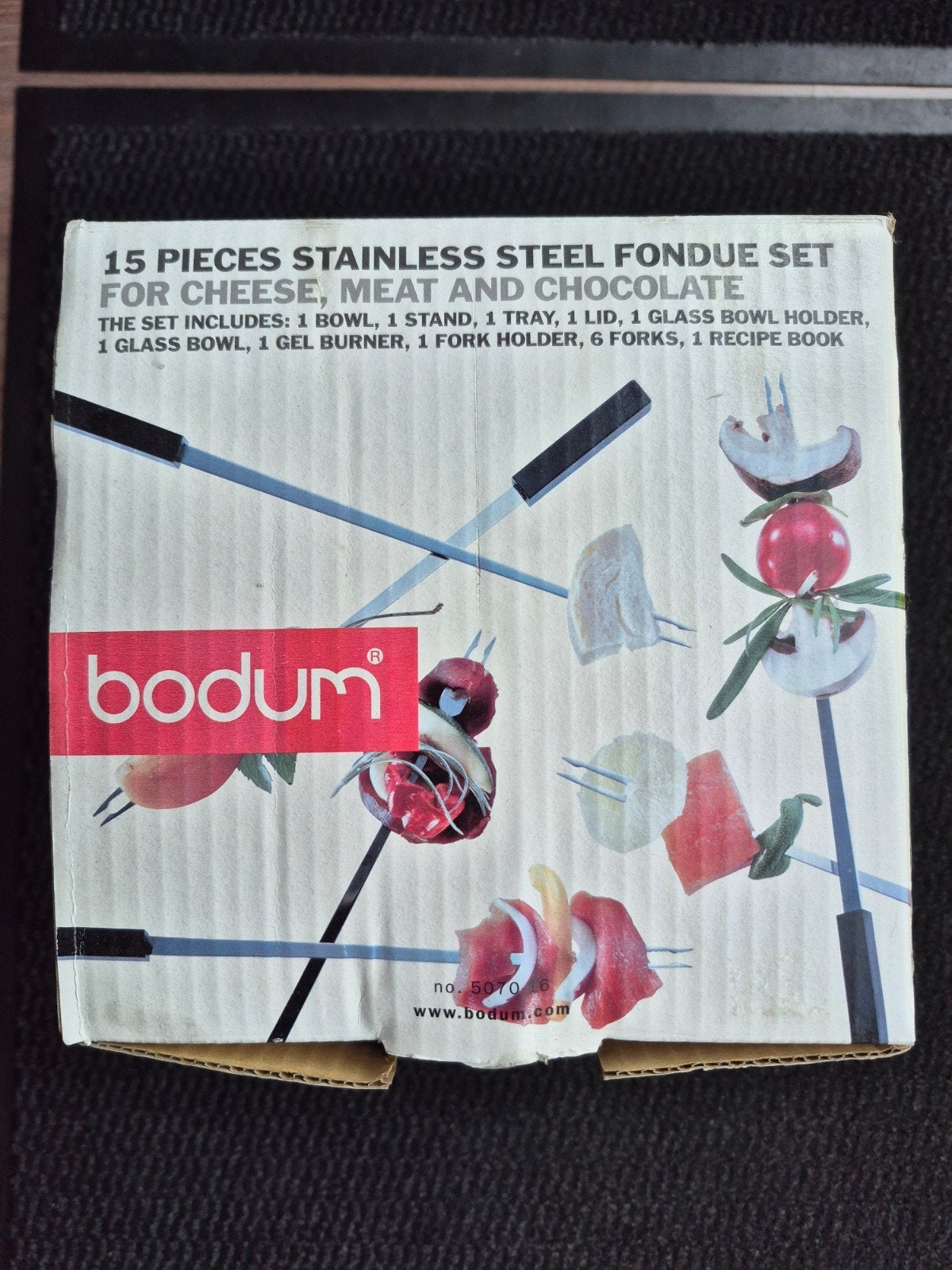fondue set, merk: bodum, zilver kleurig, Ophalen of Verzenden, Nieuw, Frame of Mal
