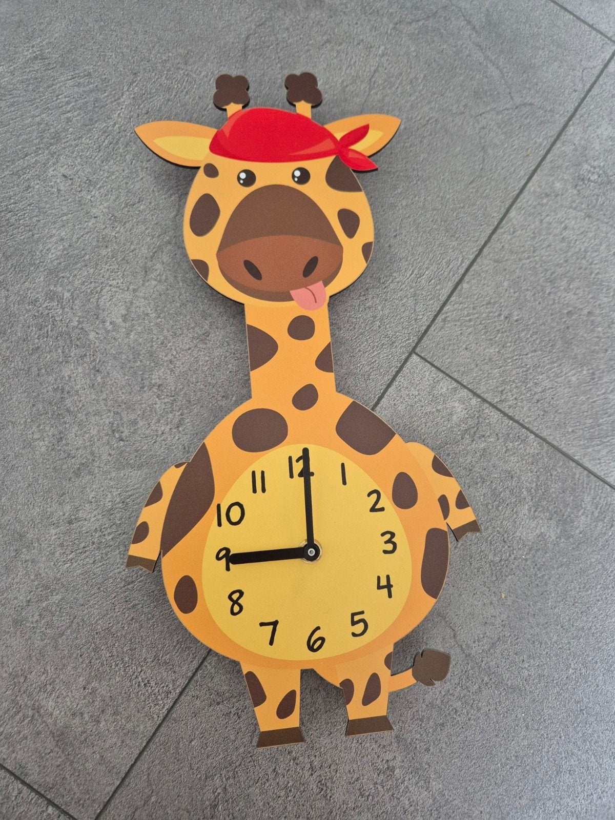 Leuke giraf wandklok voor de kinderkamer, Ophalen