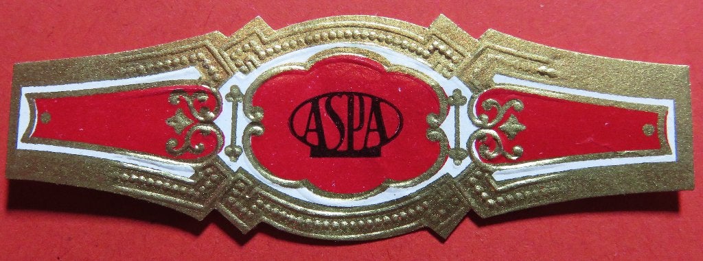 Sigarenbandje Reclamebandje ASPA, Verzenden, Gebruikt, Sigarenbandjes