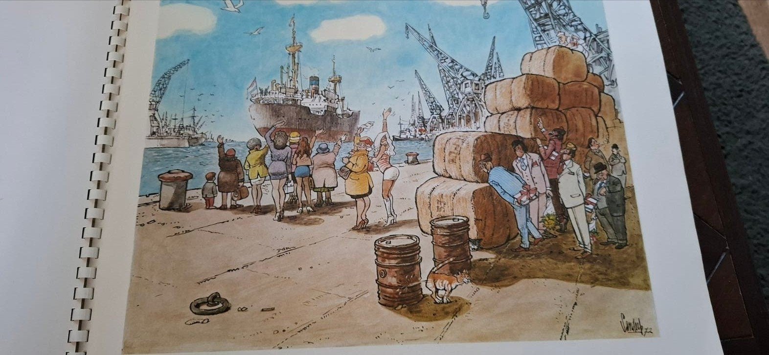 Map met 15 illustraties van Jan Sanders voor Sigma Coatings, Antiek en Kunst, Ophalen of Verzenden
