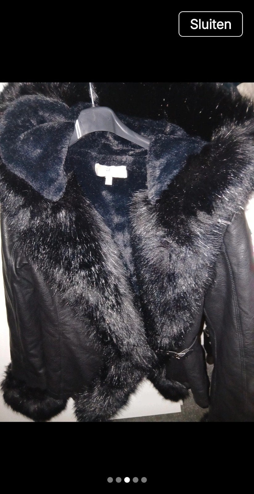 nieuwe winterjas met veel vol bont, Ophalen, Zwart, Maat 36 (S), Nieuw