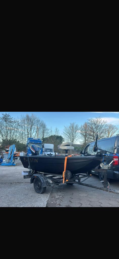 Leuke visboot, Watersport en Boten, Sloepen, Gebruikt, Trailer, Buitenboordmotor, Ophalen of Verzenden