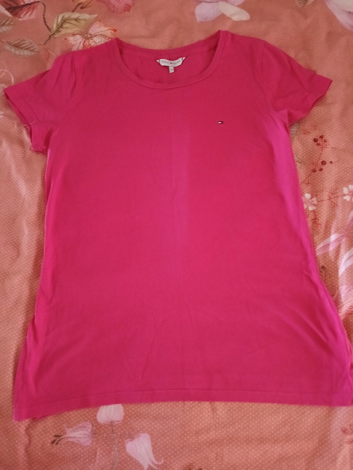 Shirt Tommy Hilfigger M, Ophalen of Verzenden, Zo goed als nieuw, Blauw, Korte mouw