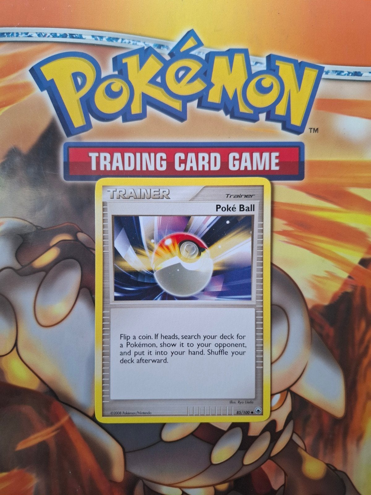 Poke ball 85/100 Diamond&Pearl Majestic Dawn pokemon kaart, Ophalen of Verzenden, Zo goed als nieuw, Losse kaart