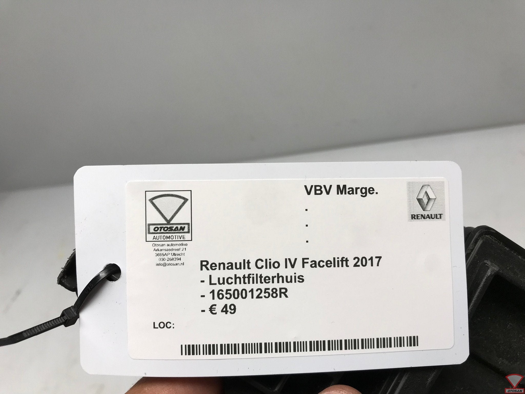 renault clio iv facelift 2017 luchtfilterhuis 165001258r, Renault Group, Gebruikt, Contact.group@renault.com, Renault