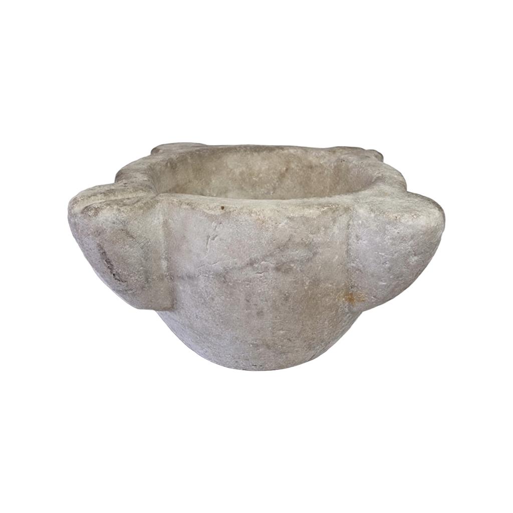 Antiek carrara marmeren vijzel, Antiek en Kunst, Ophalen of Verzenden