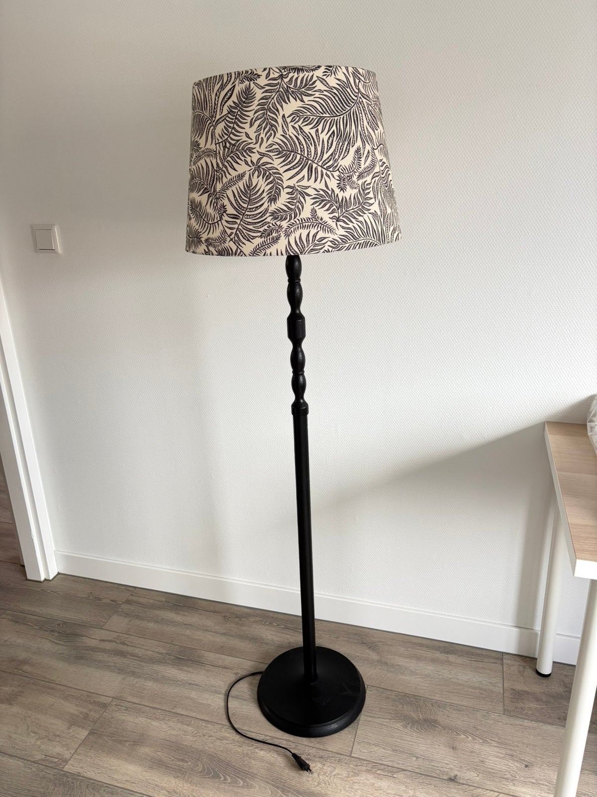 Vloerlamp Ikea staande lamp zwart, Ophalen, E27 (groot), 150 tot 200 cm, Textiel