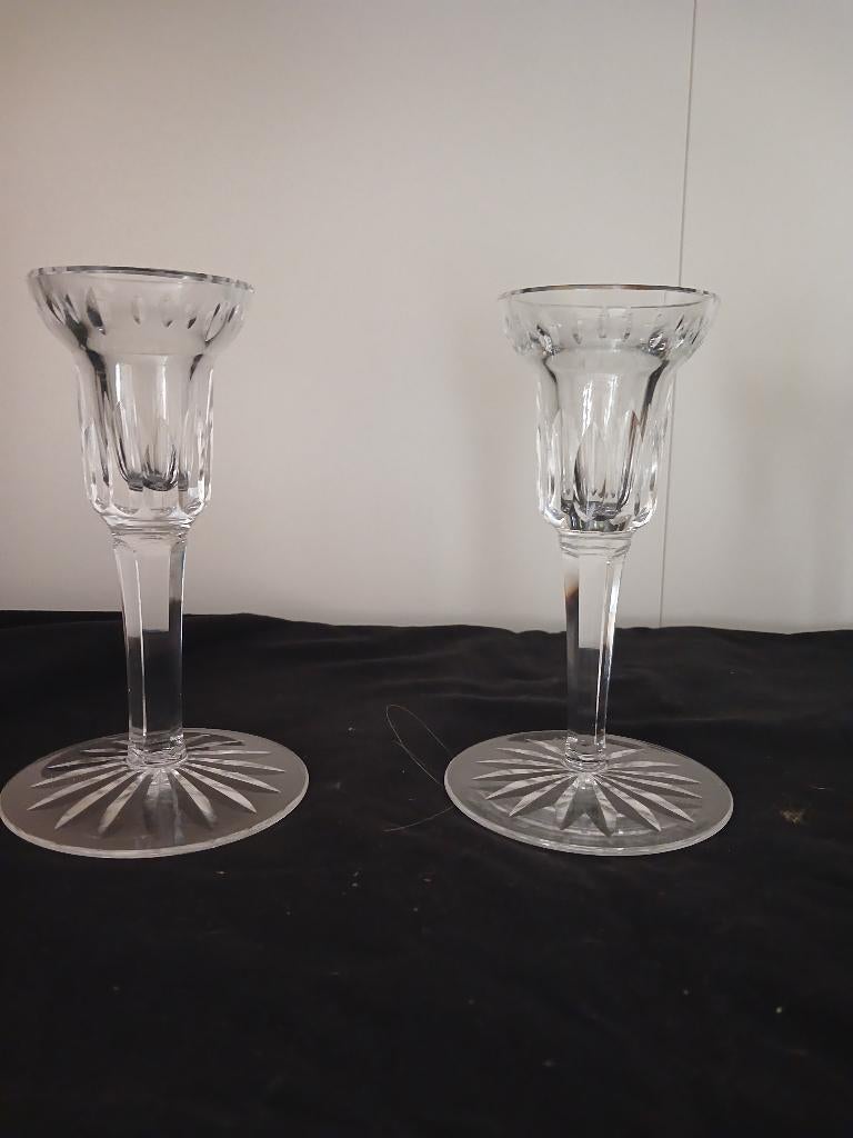 2 kristallen kandelaars, Ophalen of Verzenden