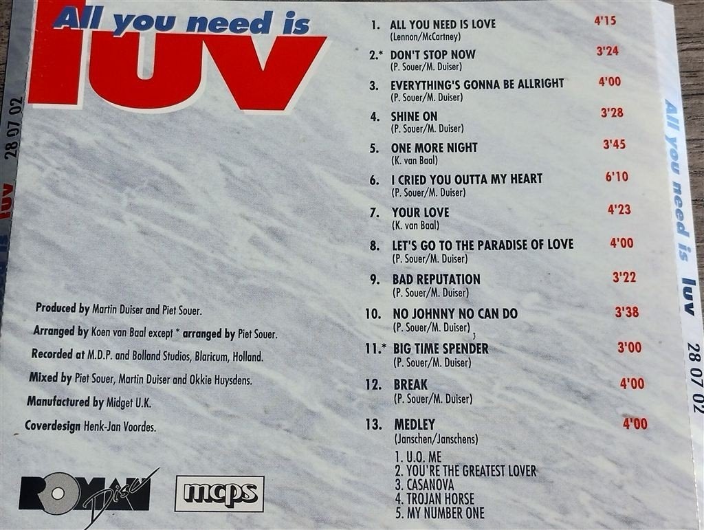 Luv - All You Need Is Luv., Ophalen of Verzenden, Zo goed als nieuw