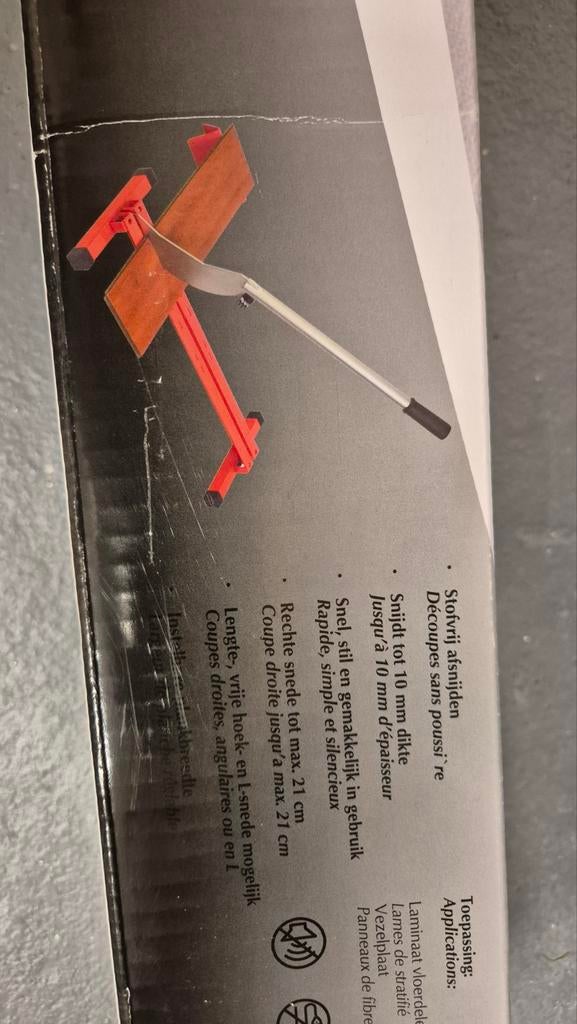 Laminaatsnijder - 1x gebruikt, Doe-het-zelf en Verbouw, Gereedschap | Handgereedschap, Ophalen of Verzenden, Nieuw