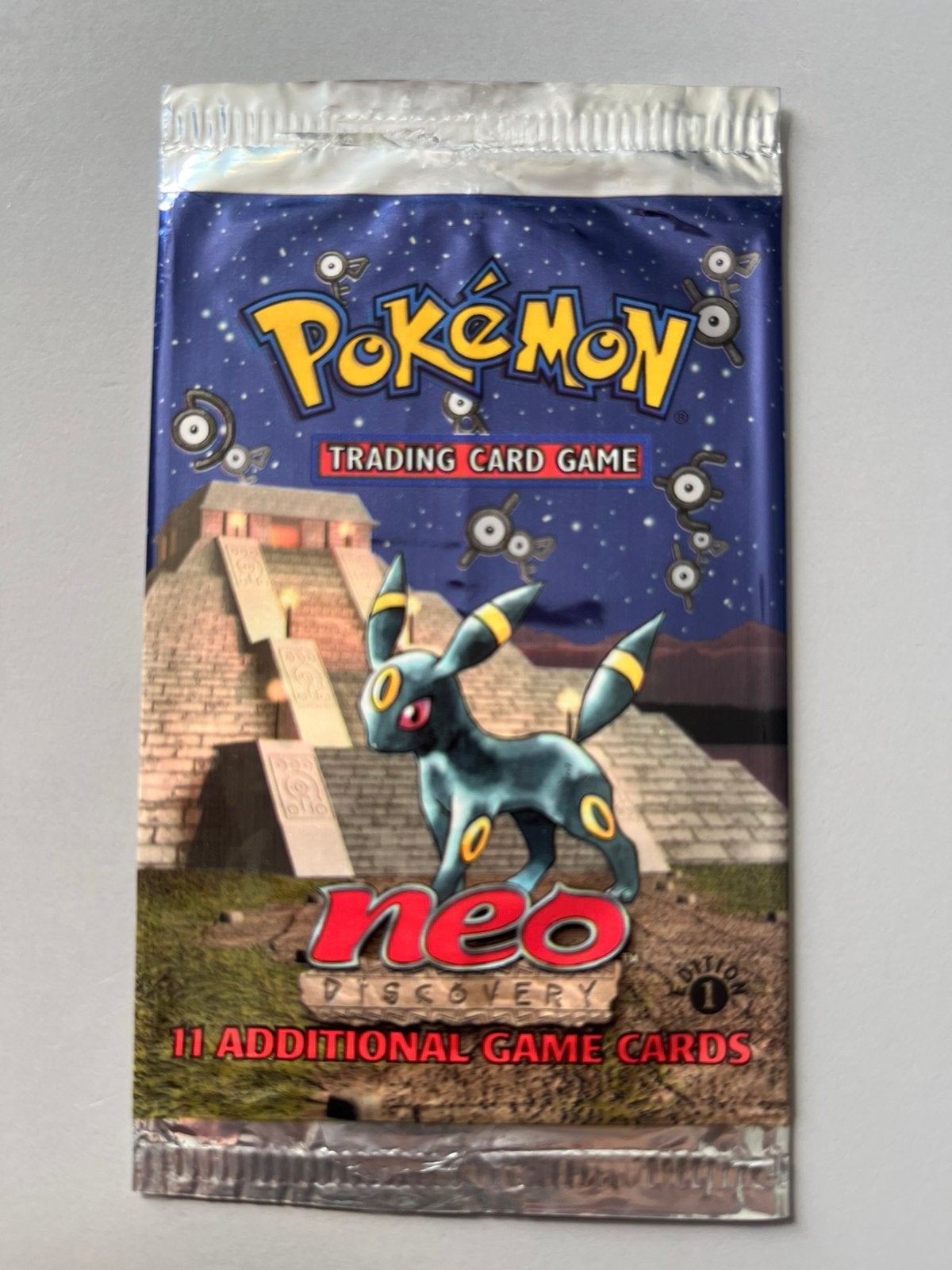 Pokemon booster empty neo discovery first edition umbreon, Ophalen of Verzenden, Gebruikt, Booster
