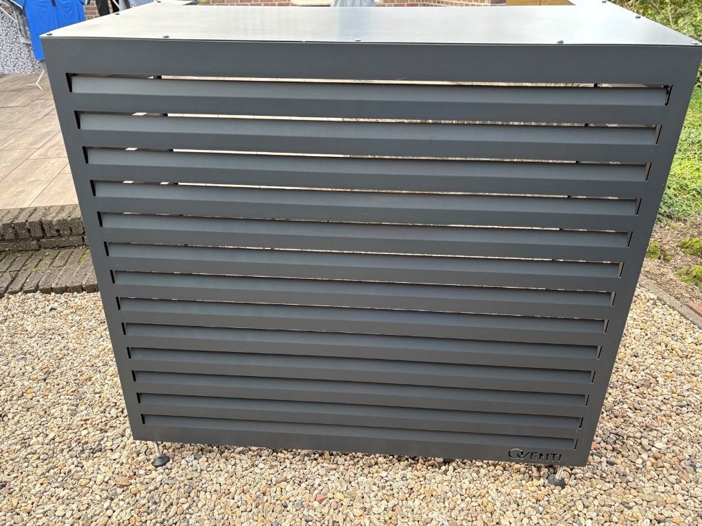 Qventi CAL130 large omkasting warmtepomp/airco, Ophalen, Minder dan 60 m³, Zo goed als nieuw, Wandairco