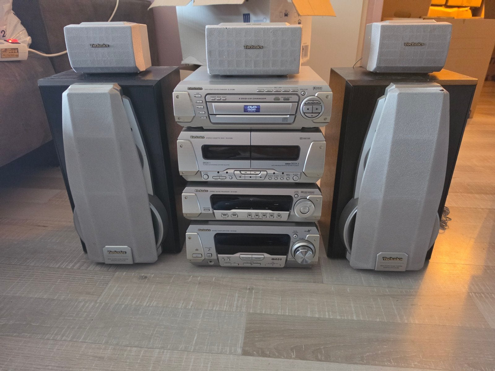 Technics Stereo Set met Speakers en Componenten, Gebruikt, Losse componenten, Tuner of Radio, Ophalen