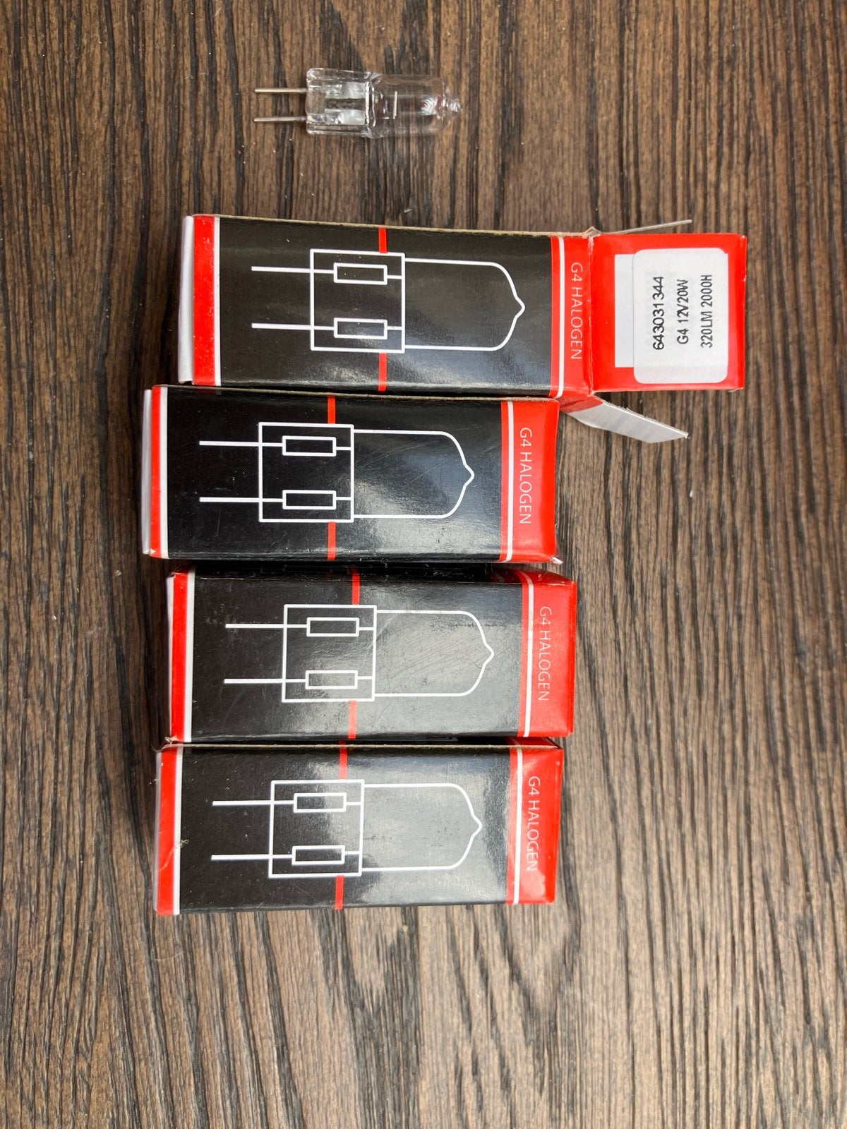 G4 Halogeen Lampjes 12V 20W - 4 stuks, Ophalen, Wit, Nieuw, Glas