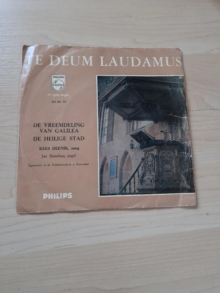 SINGLE TE DEUM LAUDAMUS KEES DEENIK EN JAN BONEFAAS orgel, Ophalen of Verzenden, Gebruikt, Nederlandstalig