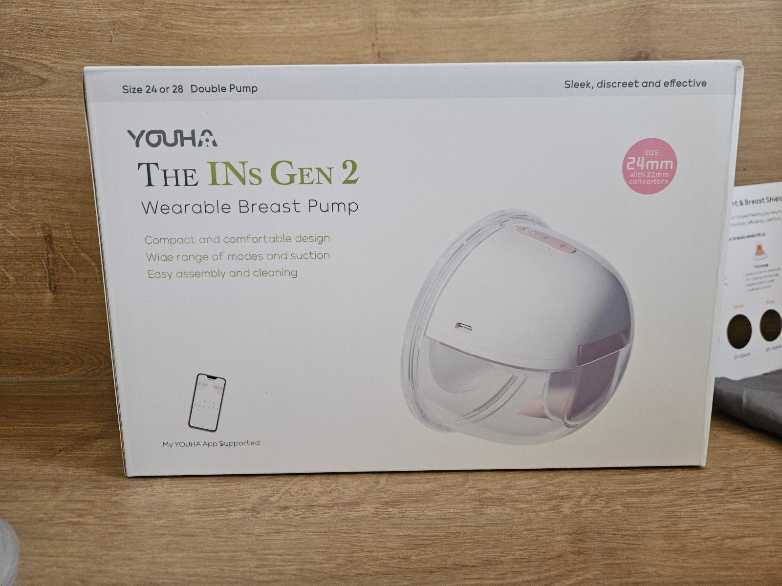 Youha The Ins Gen 2 Draadloze Borstkolf - ZGAN, Kinderen en Baby's, Youha, Borstkolf, Ophalen of Verzenden, Zo goed als nieuw