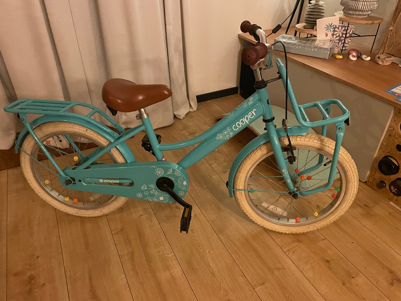 Popal Cooper Meisjesfiets 18 inch - Zo goed als nieuw, Fietsen en Brommers, Ophalen, Terugtraprem, 18 inch, Handrem