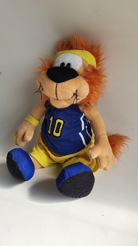 Loeki de Leeuw knuffel, tennis outfit blauw, 34 cm. S35, Tweedehands verkoop, Tweedehands verkoop, Gebruikt, Overige typen