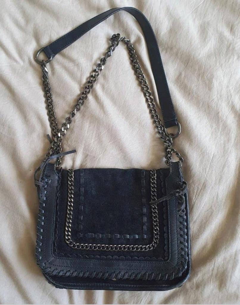 Zara tas franjes 🖤, Ophalen of Verzenden, Gebruikt, Zwart, Schoudertasje
