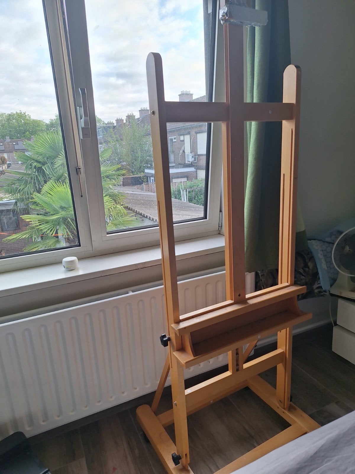 Houten schildersezel - hout - verstelbaar, Hobby en Vrije tijd, Schilderen, Ophalen, Gebruikt, Ezel