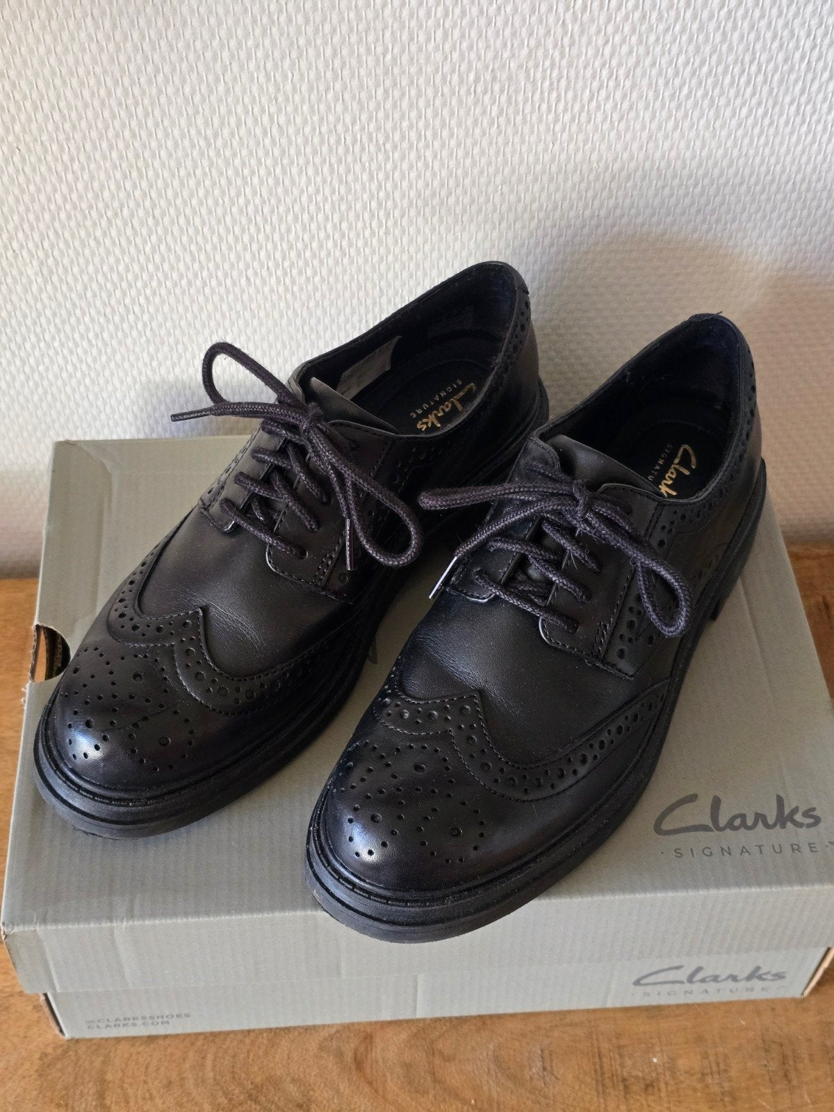 Clarks | Orinoco Derby 3 | black leather | mt 41, Schoenen met lage hakken, Verzenden, Zwart, Zo goed als nieuw