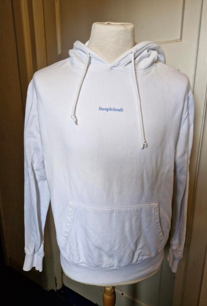 Suspicious Antwerp Hoodie - Wit met Blauwe Print, Suspicious, Wit, Ophalen of Verzenden, Gedragen