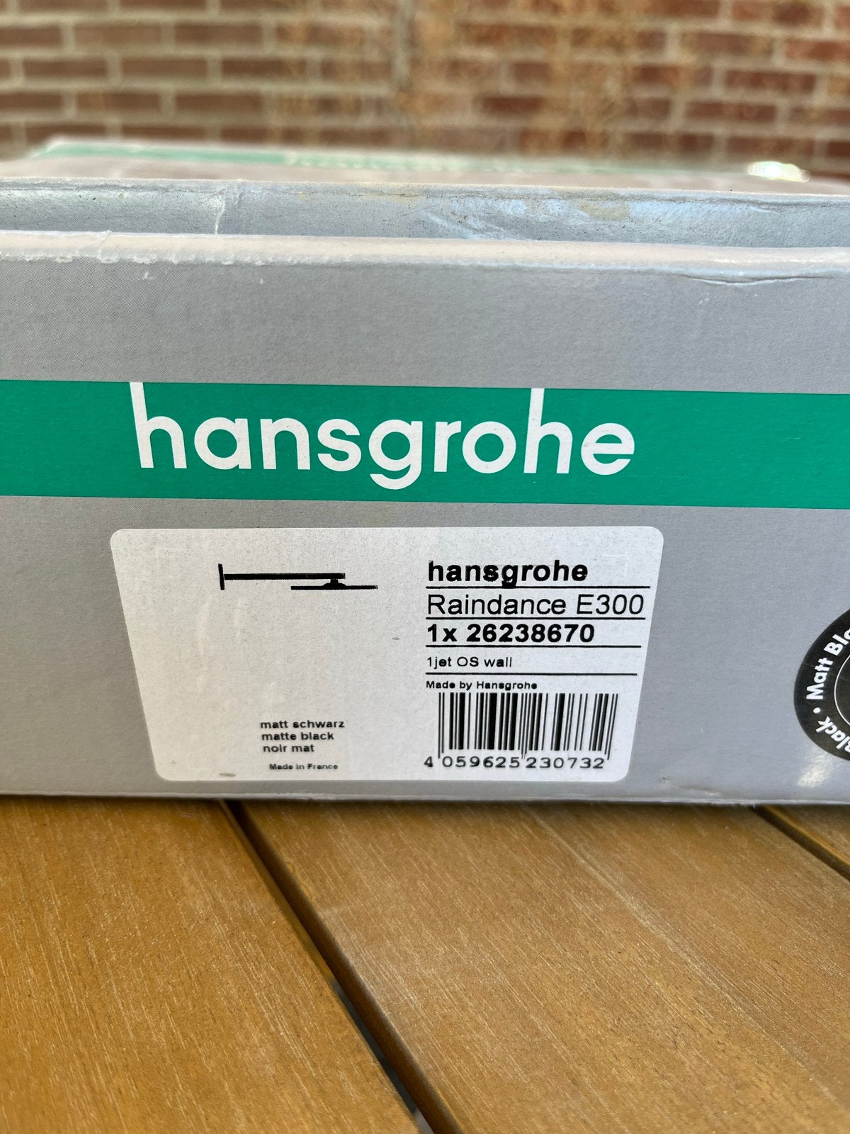 Hansgrohe Raindance E300 douchearm mat zwart, Doe-het-zelf en Verbouw, Sanitair, Ophalen of Verzenden, Nieuw, Douche