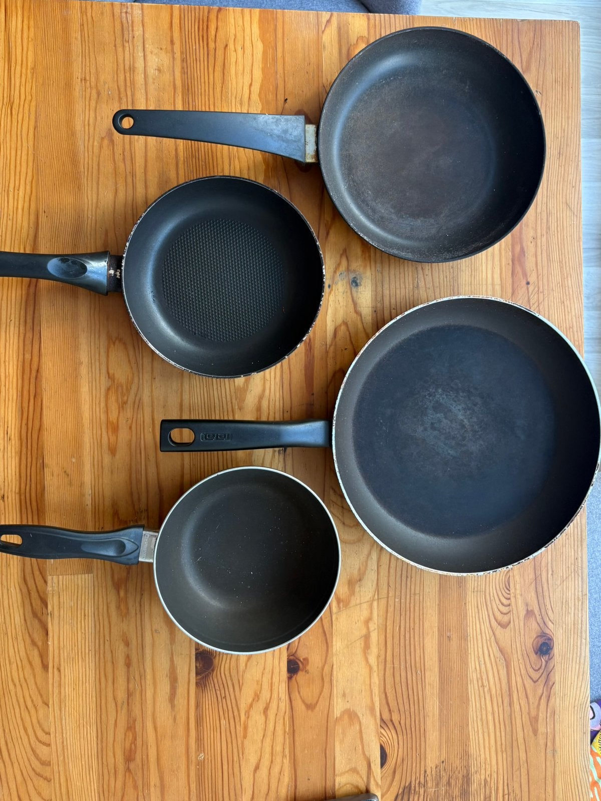 Pans & wokpan (5x), Huis en Inrichting, Keuken | Potten en Pannen, Ophalen, Gebruikt, Wok