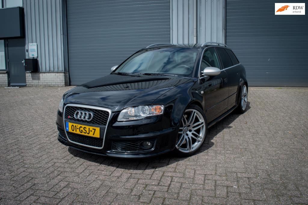 Audi RS4 4.2 V8 quattro, Auto's, Audi, Gebruikt, Zwart, Leder, Handgeschakeld