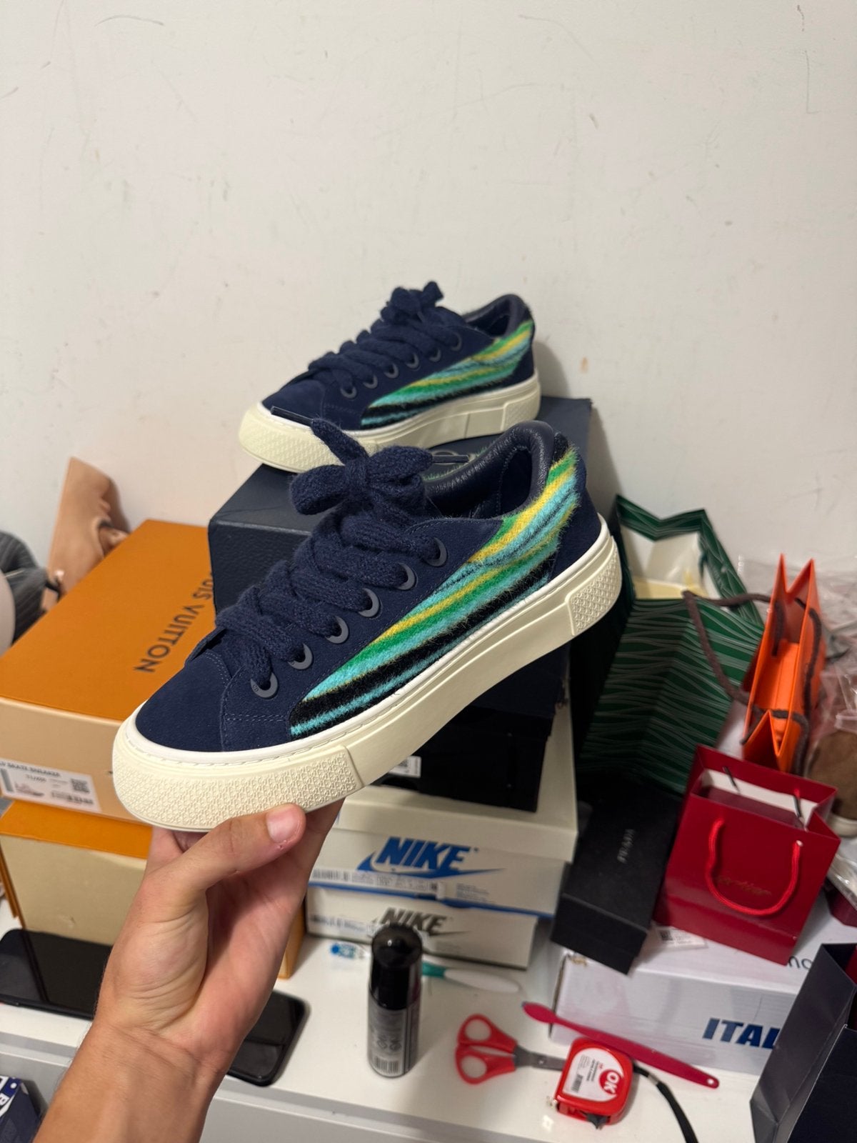 Dior x Denim Tears B33 Sneakers donker blauw, Ophalen of Verzenden, Nieuw