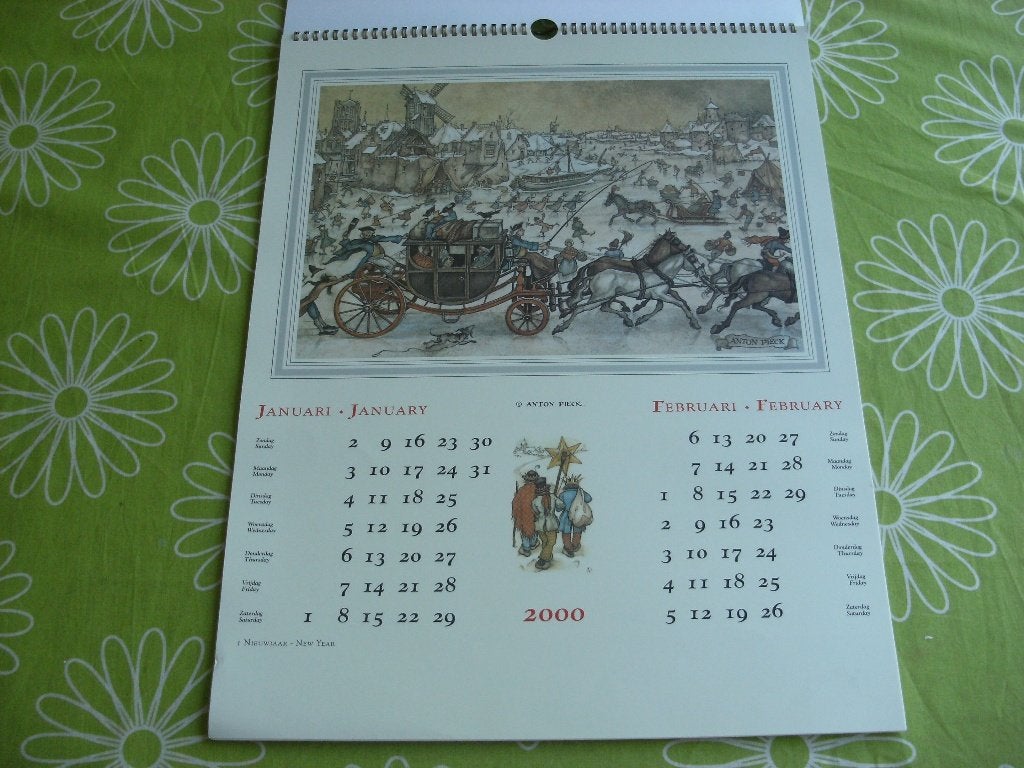 Grote Anton Pieck kalender 2000 (45x 33cm), Ophalen of Verzenden, Gebruikt
