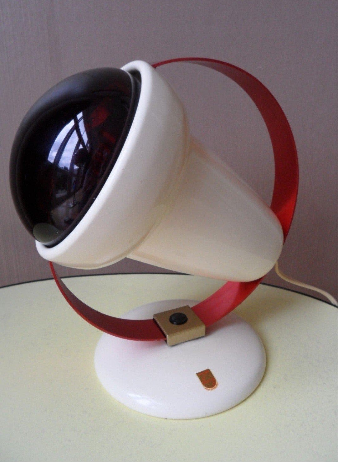 Philips Infraphil warmtelamp, type 7529, vintage, design, Gebruikt, Inclusief lichtbron, 25 cm, Ophalen of Verzenden