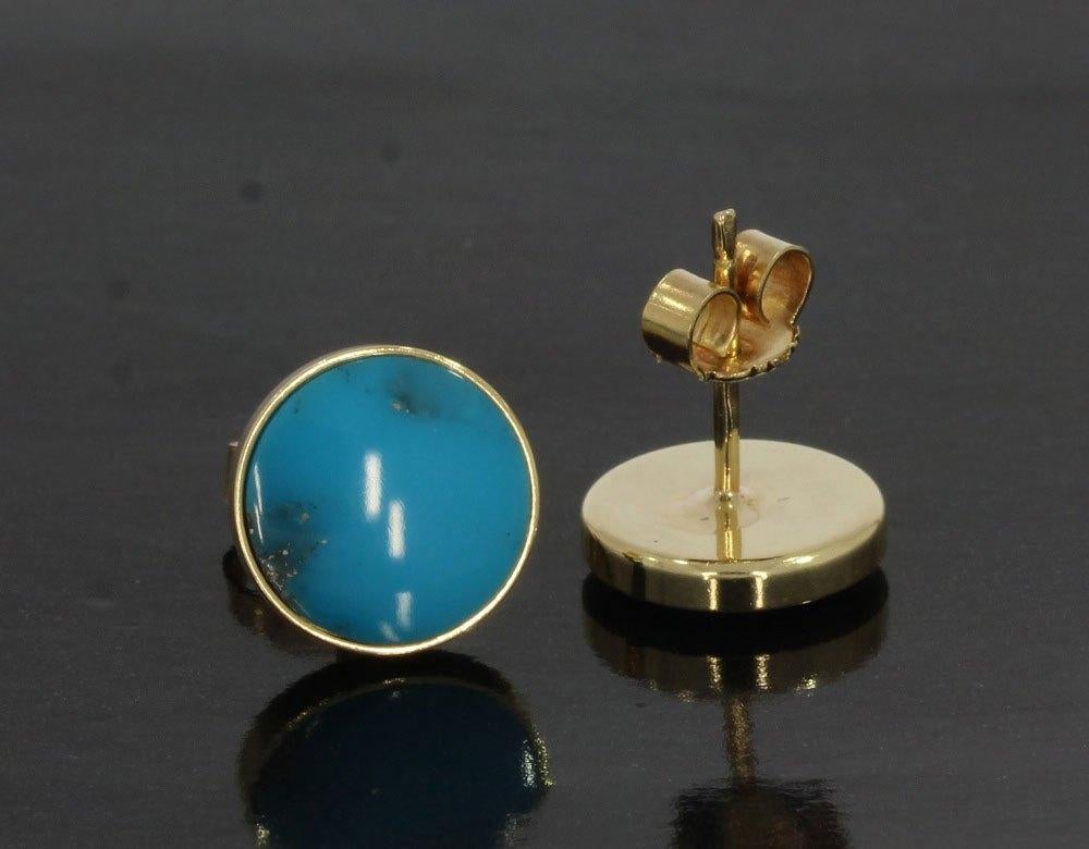 Turkoois 14k gouden fraai set dames oorbellen edelsteen, Sieraden, Tassen en Uiterlijk, Oorbellen, Voordeelsieraden, Verzenden