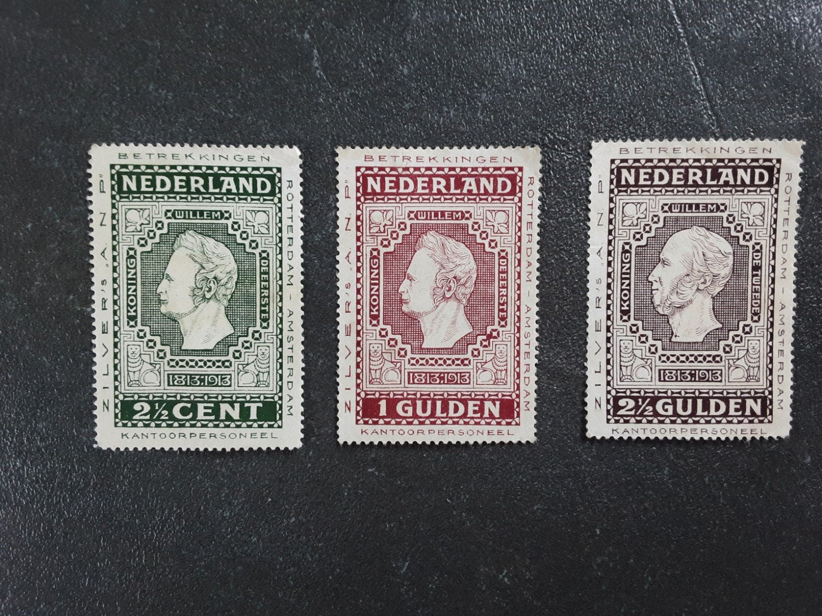 3 Sluitzegels Willem I en Willem II  Zilver's  A.N.P., Verzamelen, Ophalen of Verzenden